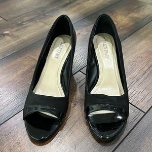 Ellen Tracy Peep Toe Wedges
